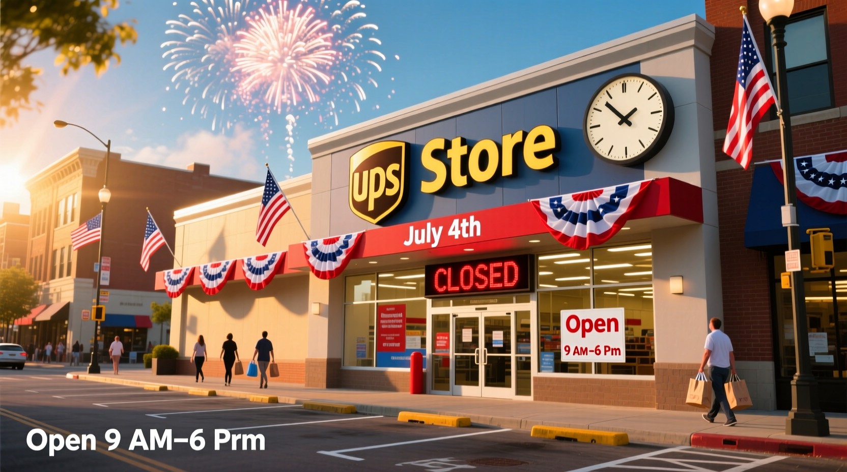 is the ups store open on the 4th of july