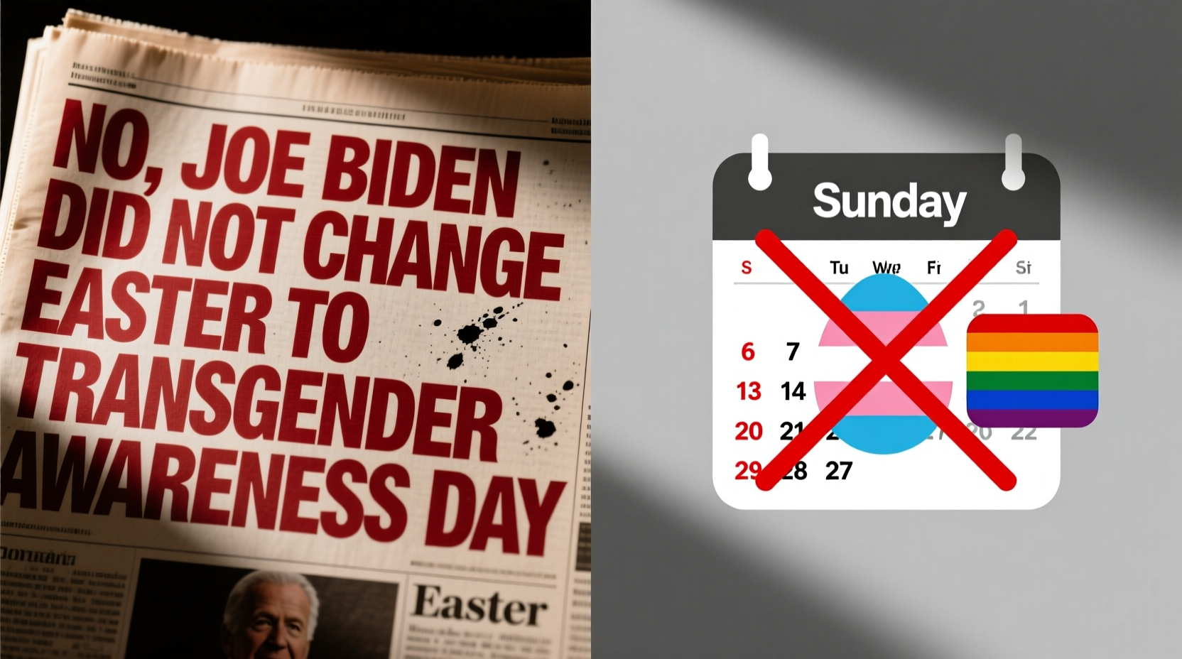 did joe biden change easter to transgender awareness day