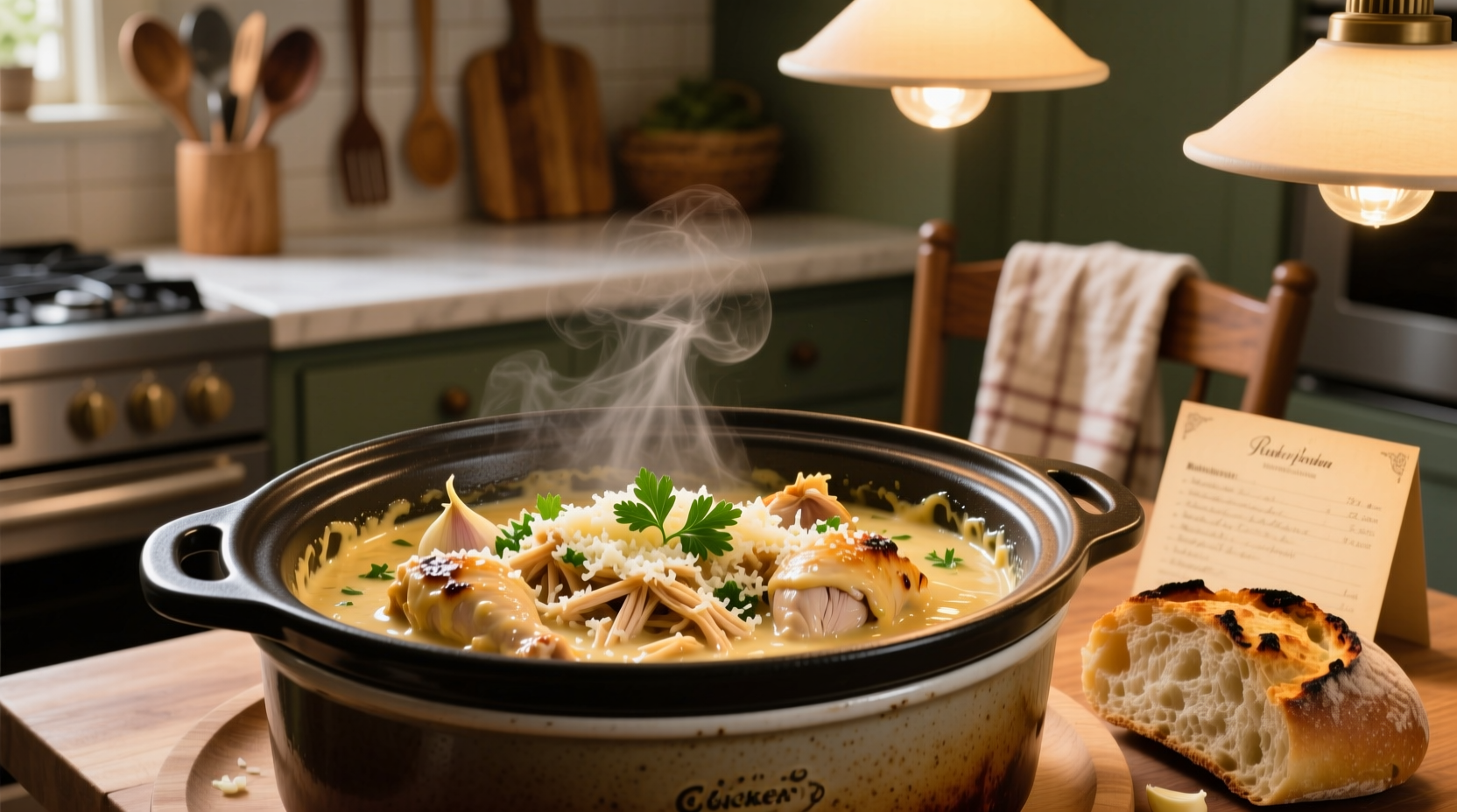 garlic parm crock pot chicken