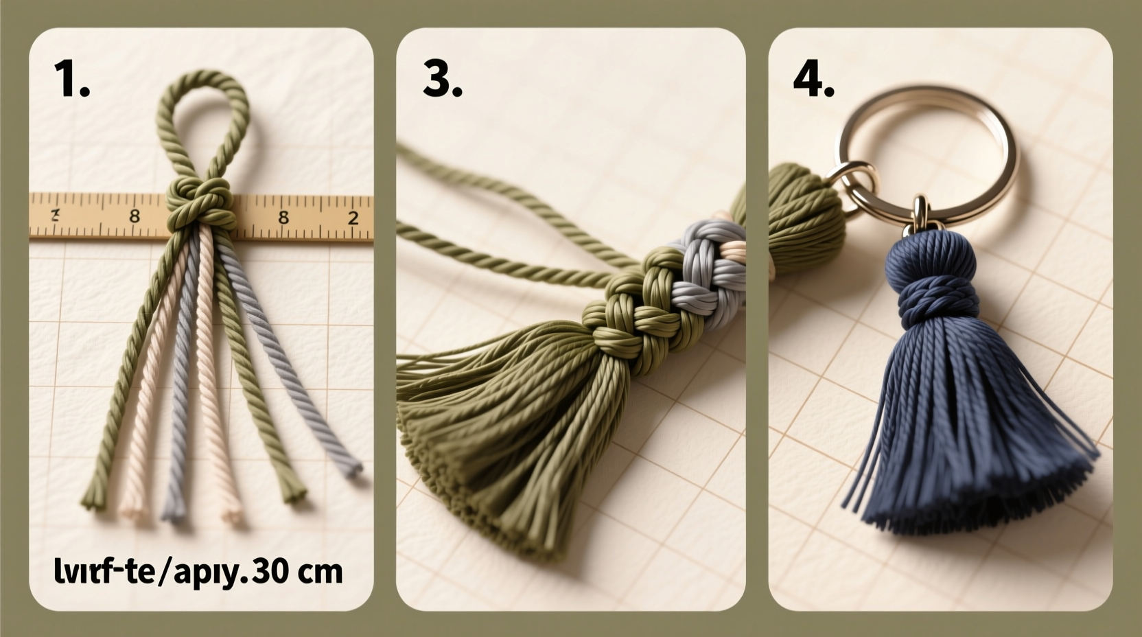 step by step guide to crafting beautiful tassels for your macrame keychains
