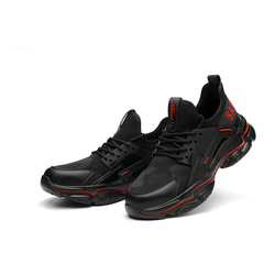 sapatos de trabalho customized low cut genuine leather Light reflecting strip safety shoes work shoes with shoelaces for men