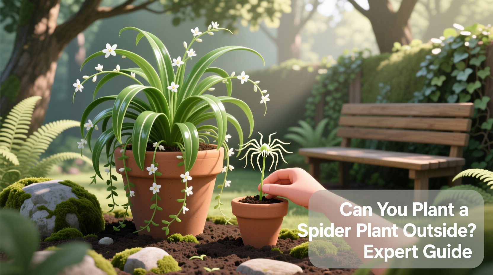 can you plant a spider plant outside