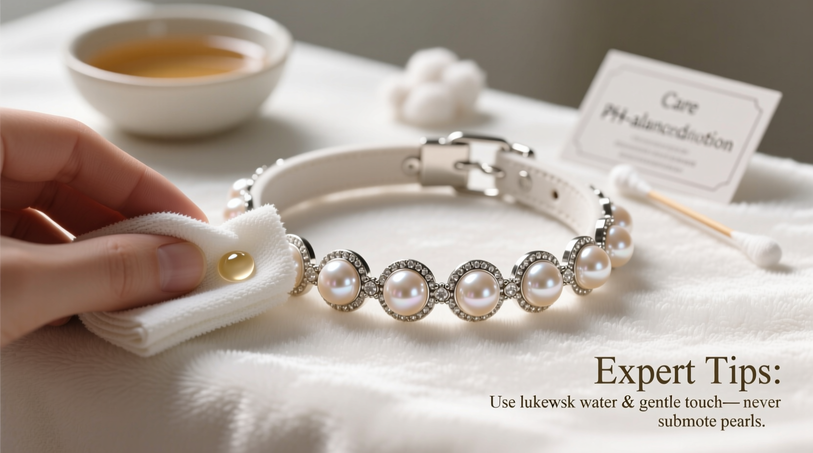 expert tips for gently cleaning and maintaining pearl embellished pet collars