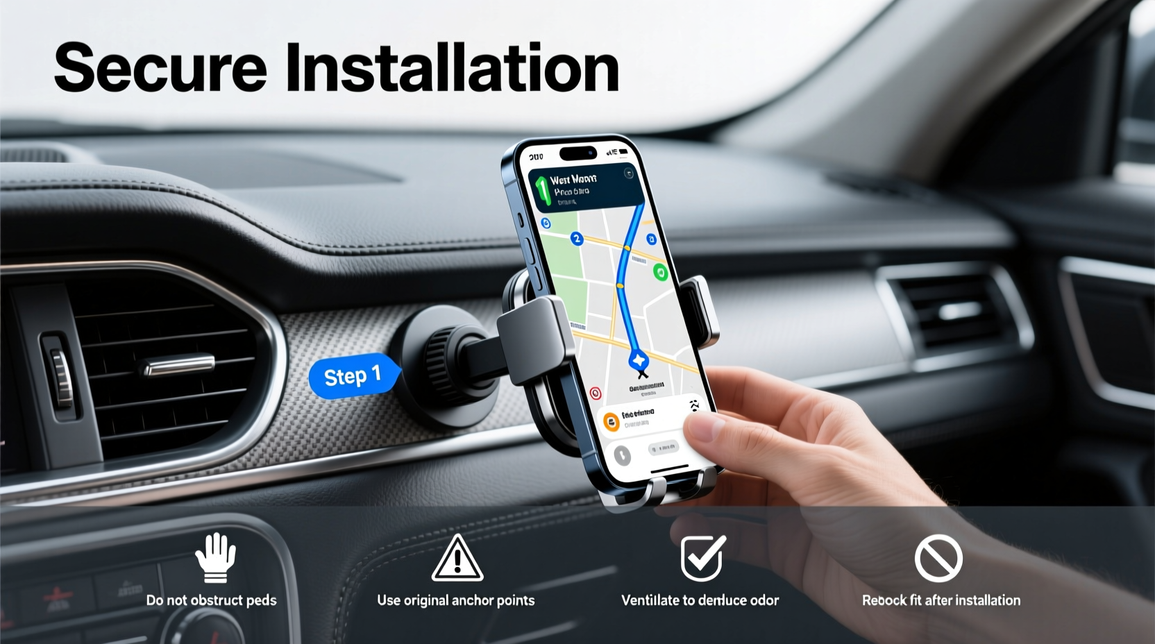2001 mustang dashboard phone mount