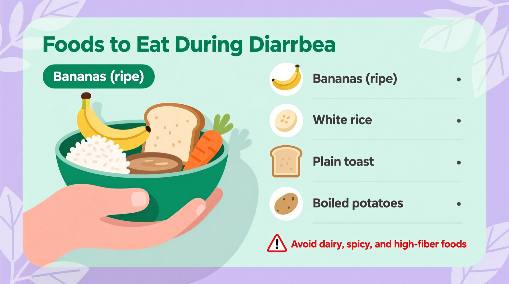 what foods to eat with diarrhea