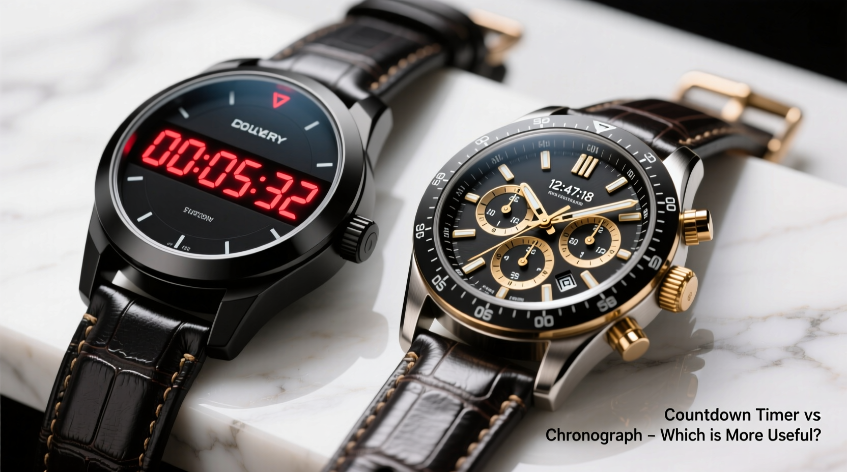 countdown timer watch vs chronograph which watch is actually more useful