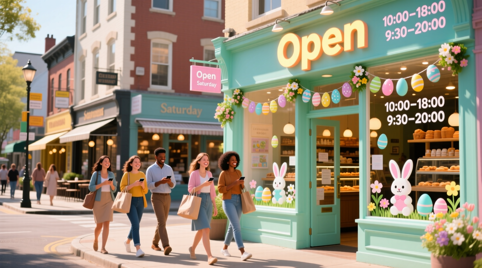 are the shops open on easter saturday