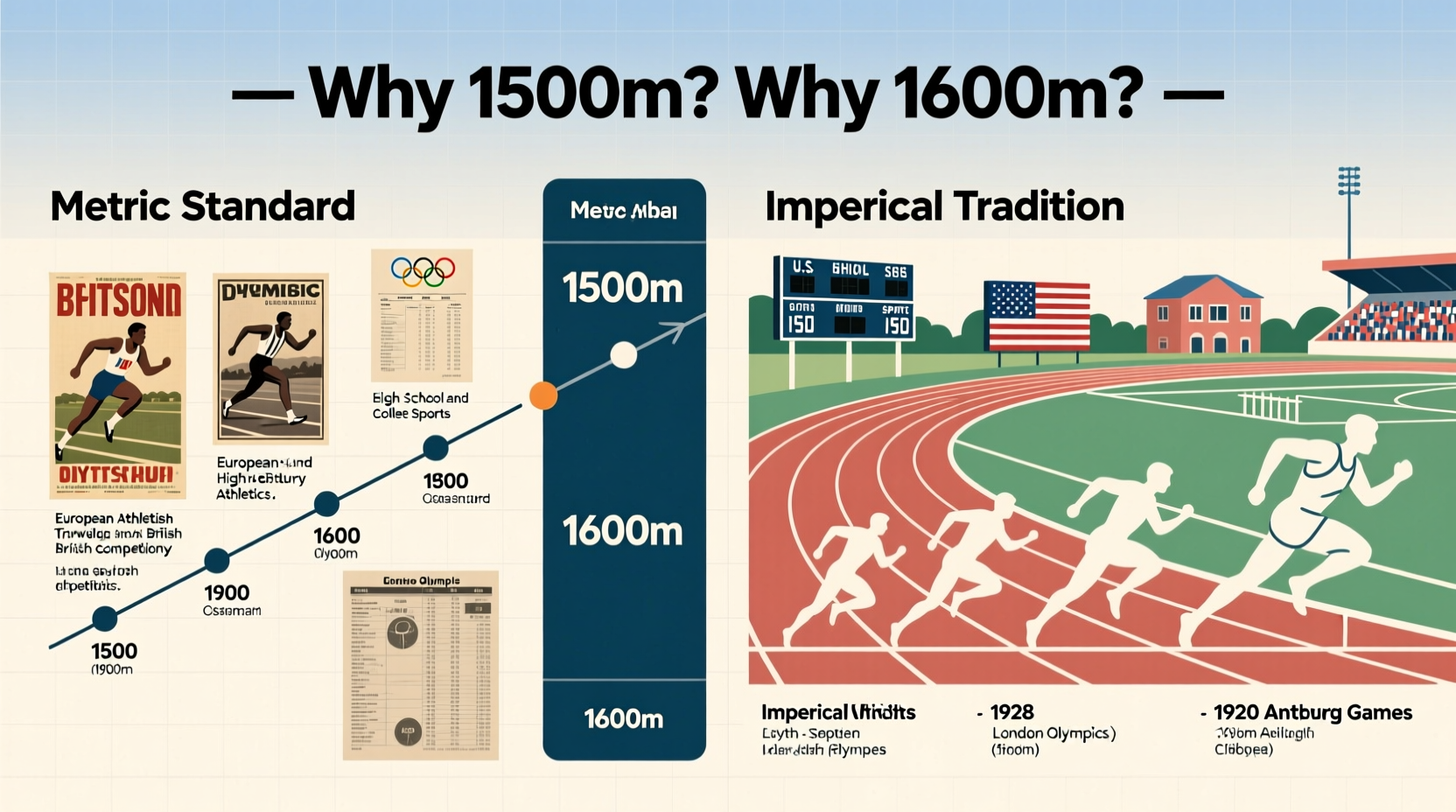 why the 1500m race exploring its origin vs 1600m