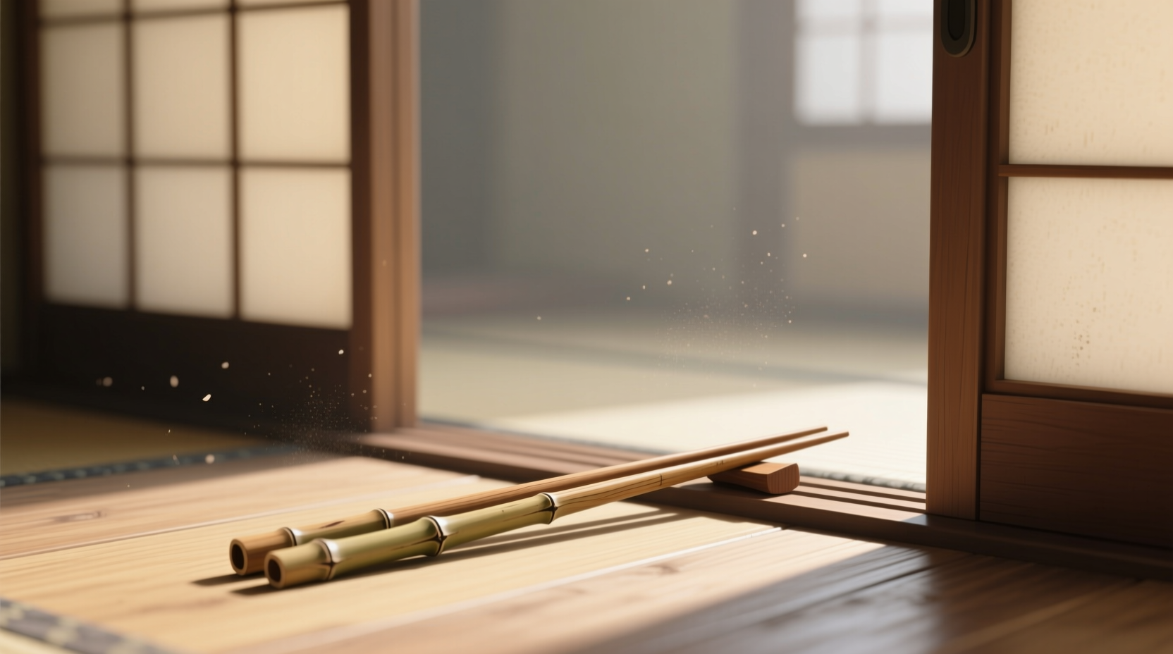 stow unused chopsticks at the front door for cleaning m