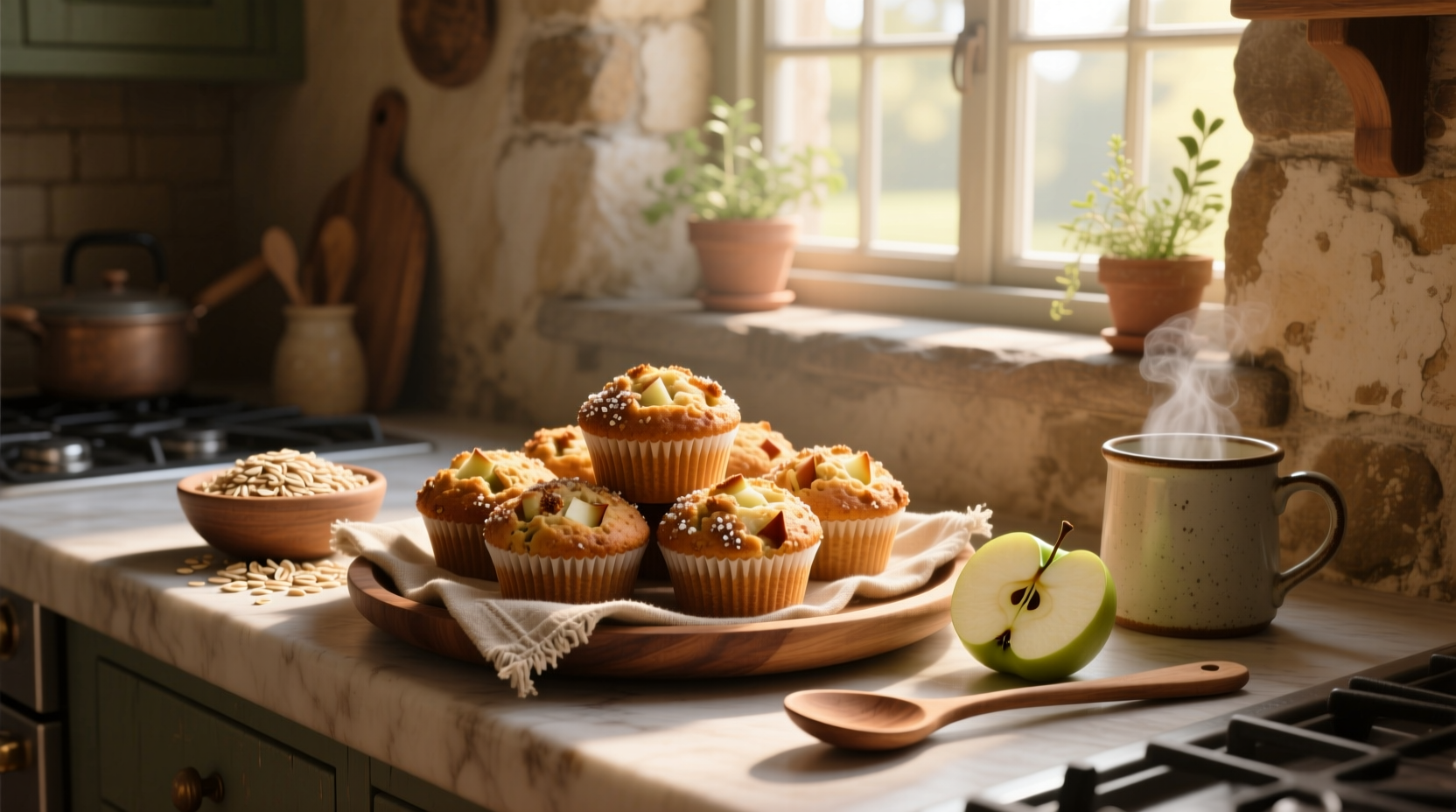 apple oat muffins healthy homemade option