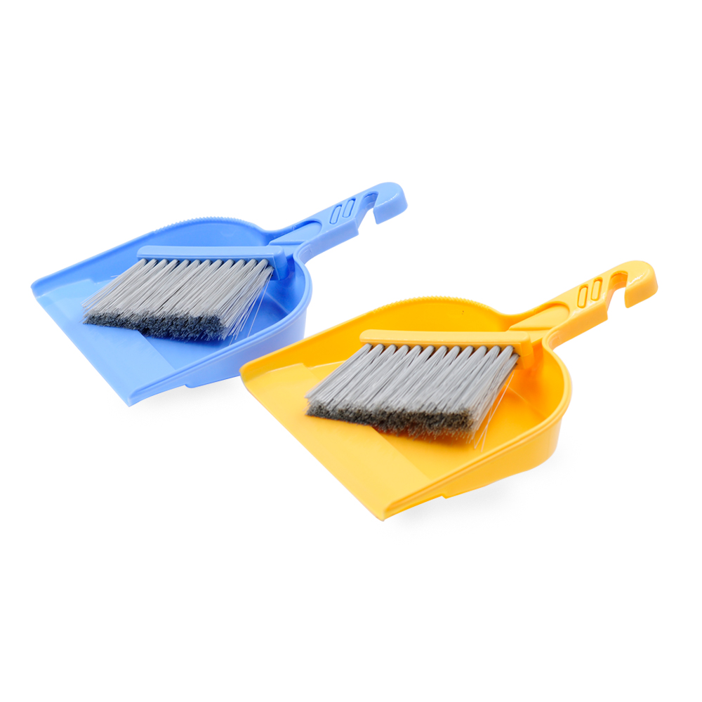 Dustpan and Brush Set for Table Household Plastic Plastic Broom Handle Made PP Dustpan+pp Bristle +TPR Handle Plastic Cover 99
