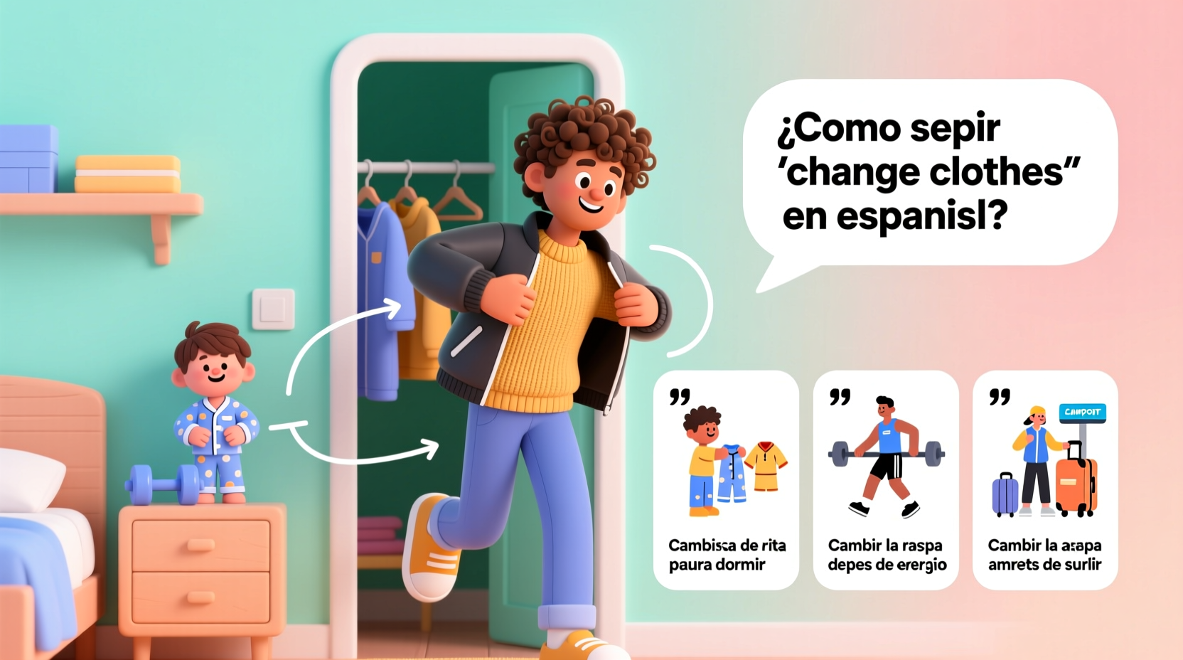 mastering the phrase how to say change clothes in spanish with everyday examples