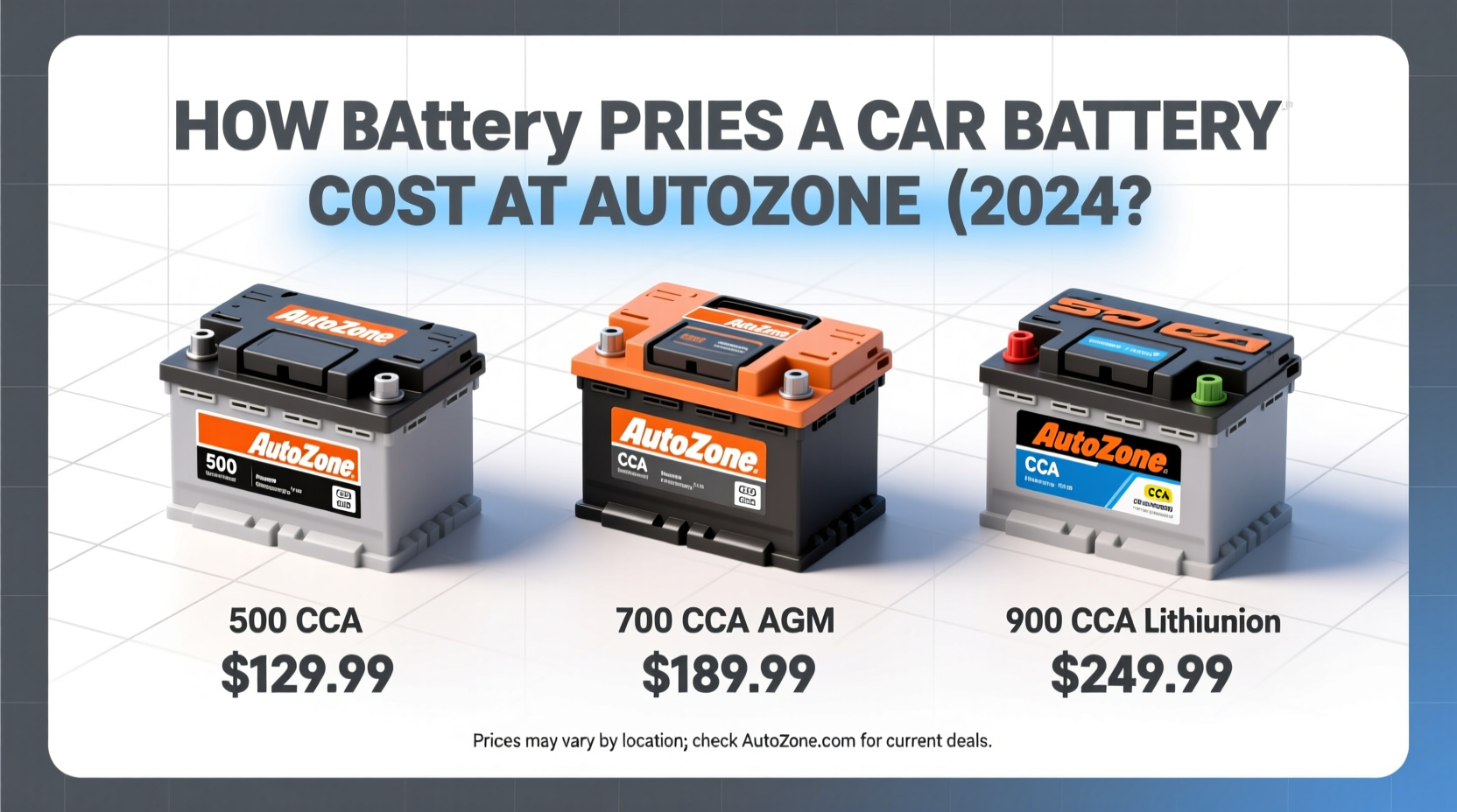 how much does a car battery cost at autozone