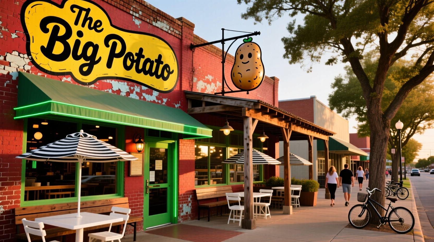 The Big Potato restaurant exterior in Burleson