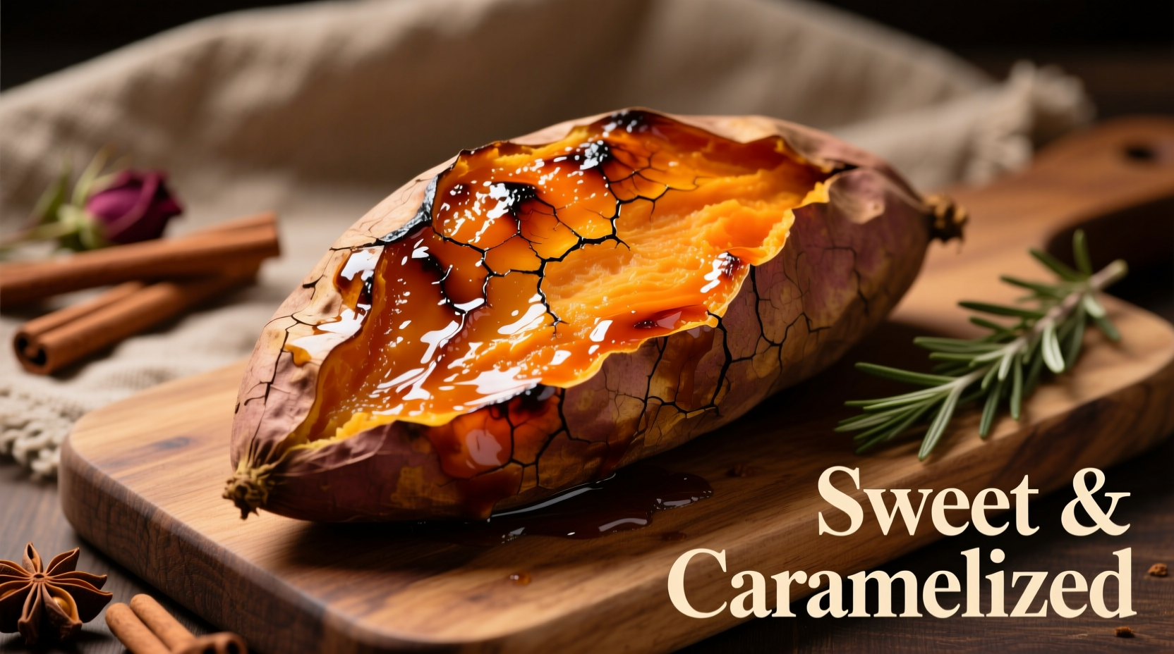 Perfectly roasted sweet potatoes with caramelized skin