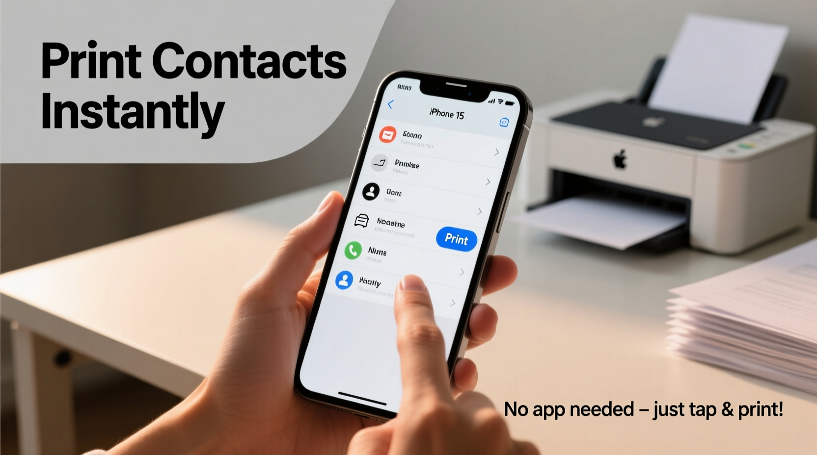 effortless methods to print your contacts directly from any cell phone
