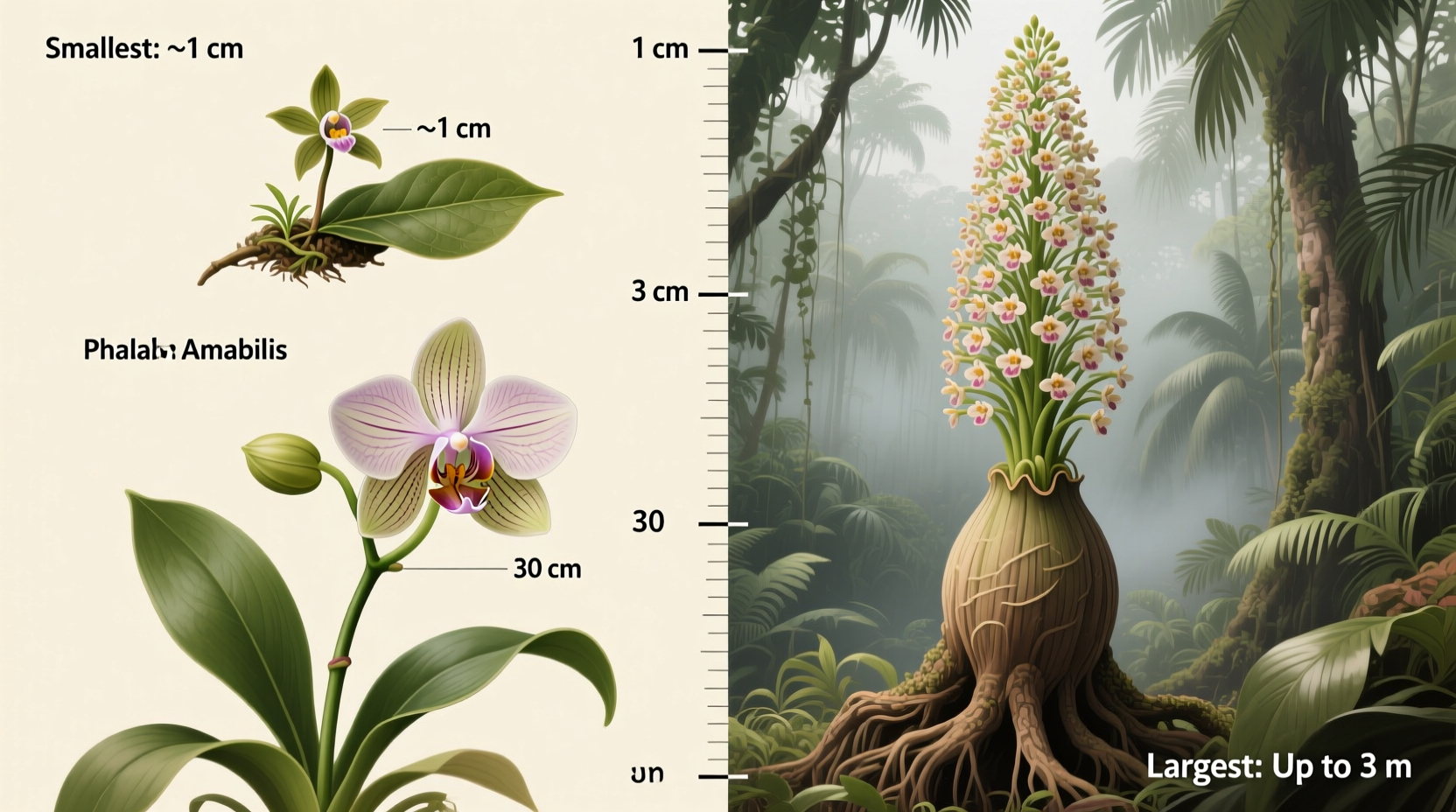 how big can orchids get