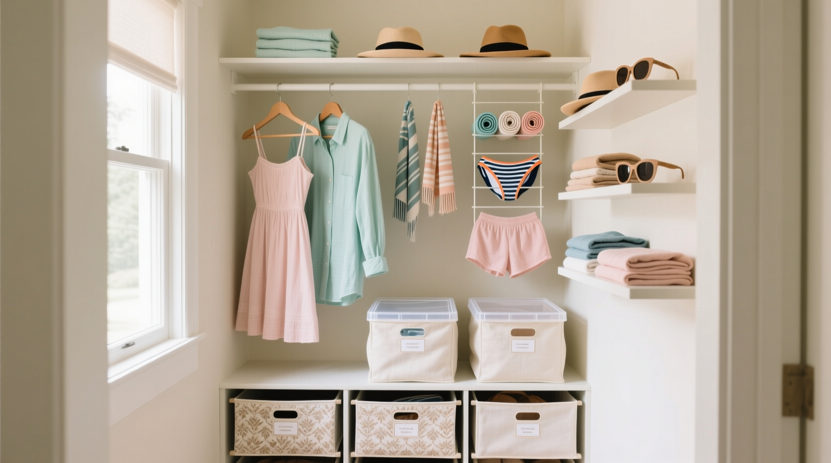 how to store summer clothes in a small space
