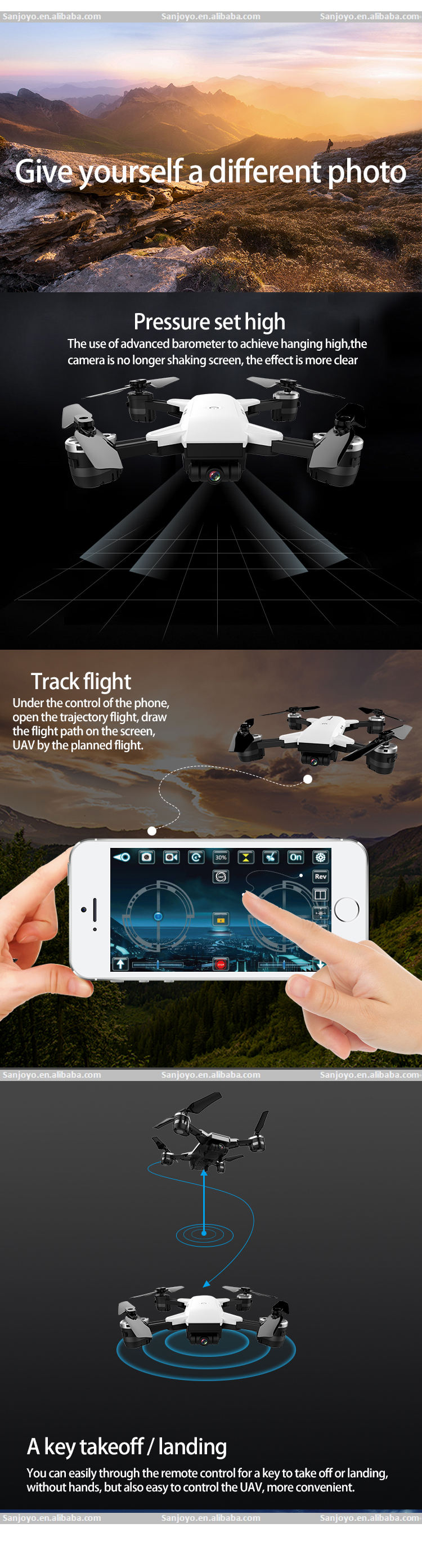 Pocket Foldable Drone YH19 - 2MP Camera, High Hold Mode