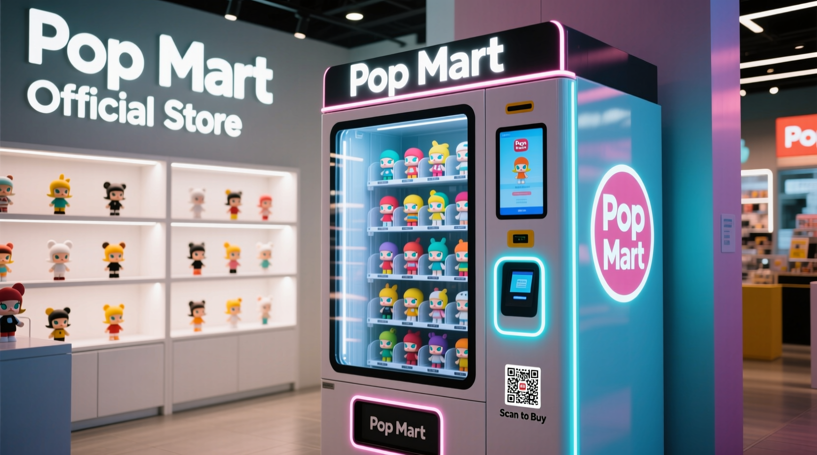 how to get a pop mart vending machine