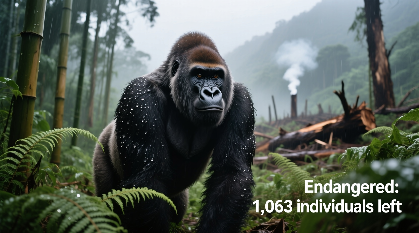 why are mountain gorillas endangered threats conservation