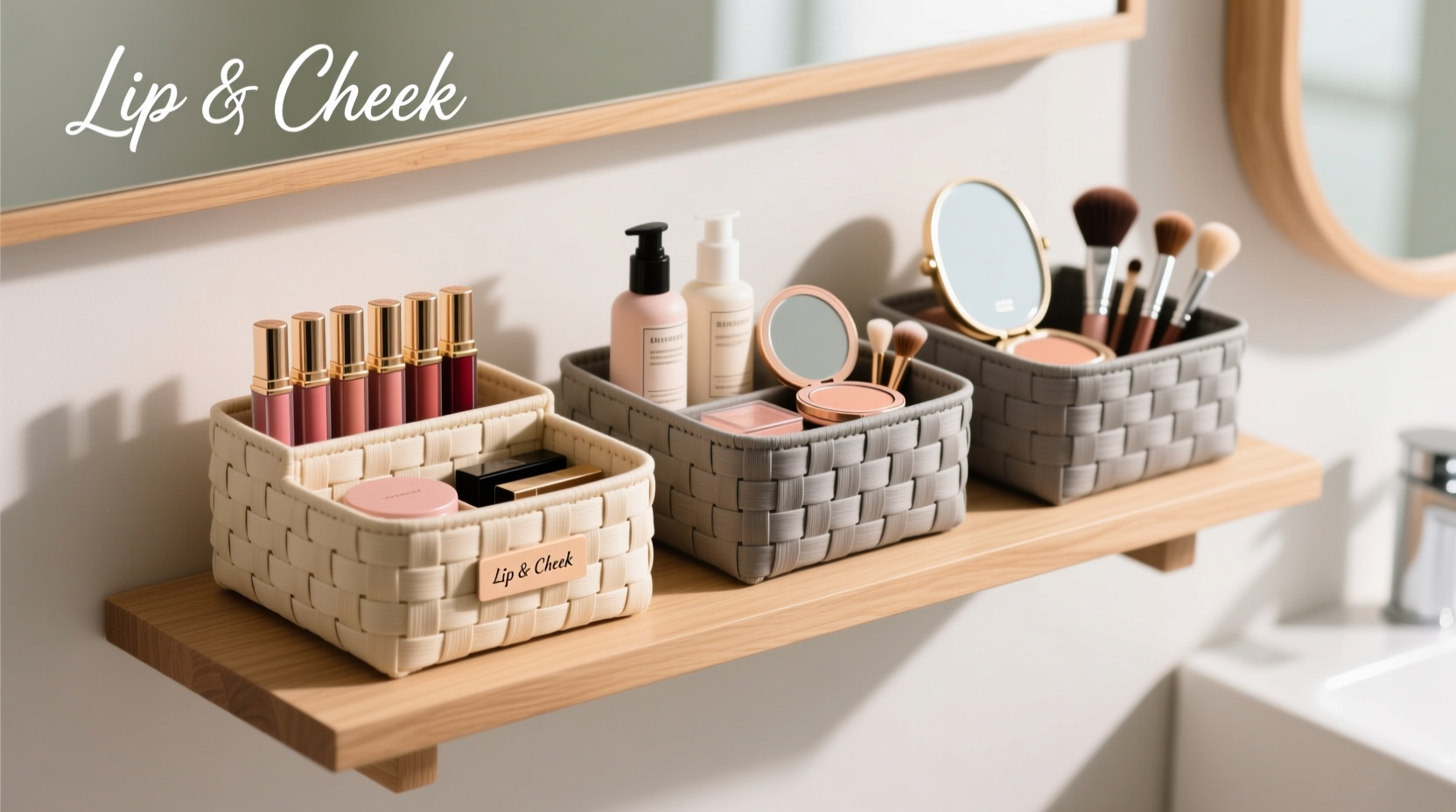 smart and stylish tips for storing cosmetics using storage box baskets