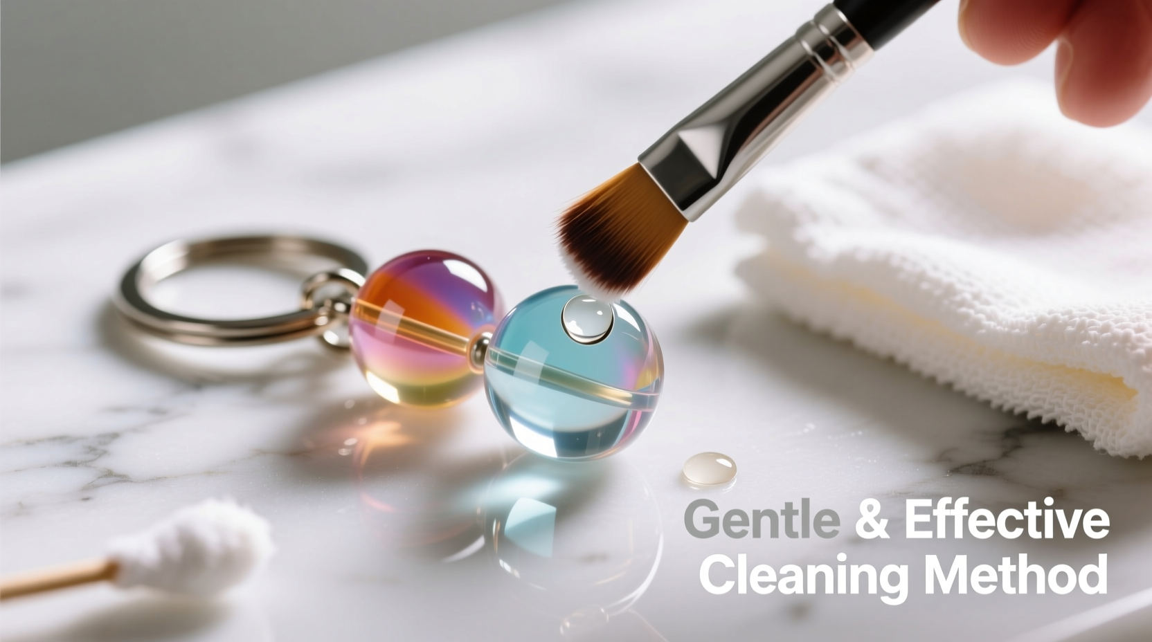 effective and gentle methods to clean acrylic beads on your keychain without damage