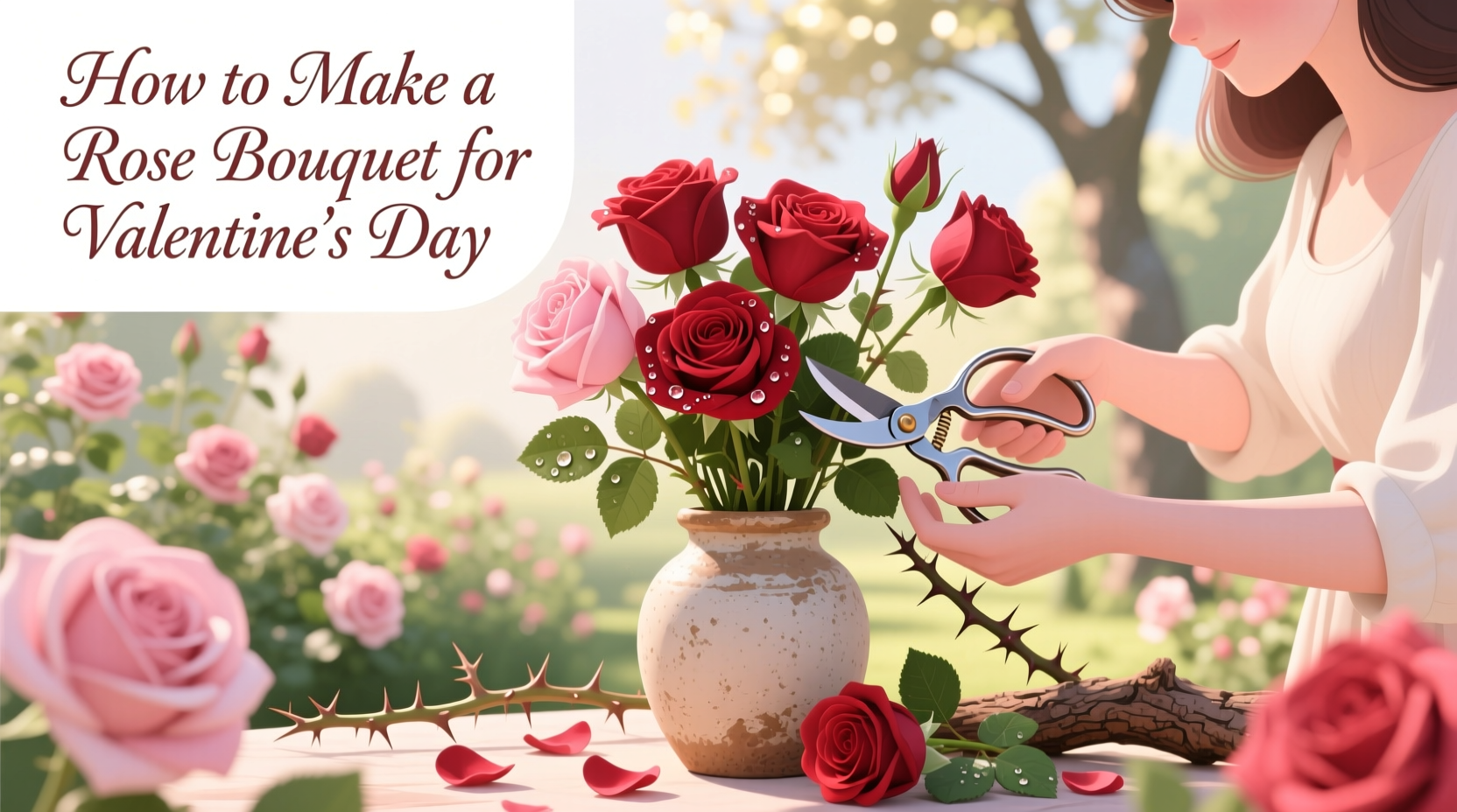 how to make a rose bouquet for valentines day