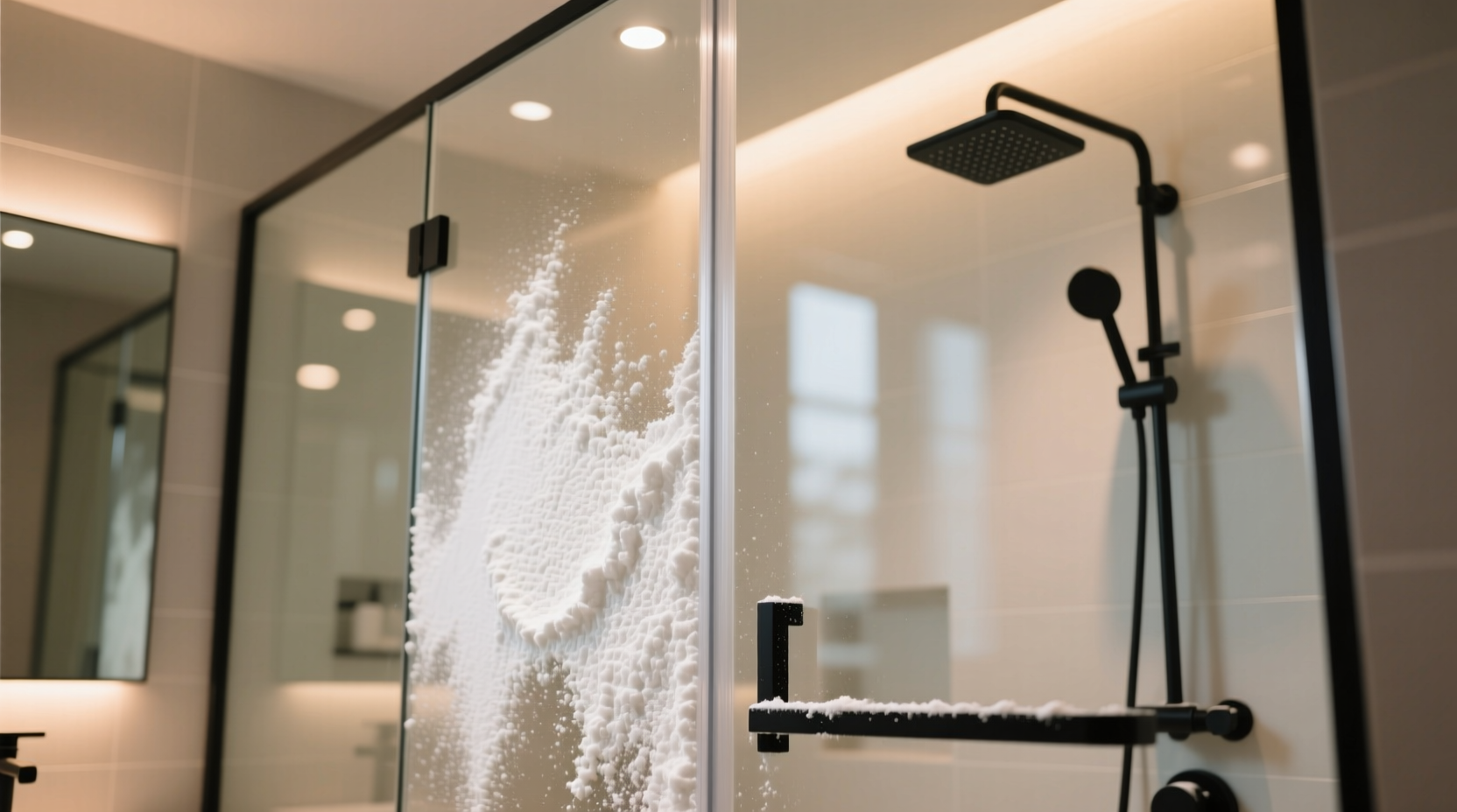 clean glass shower doors with baking soda