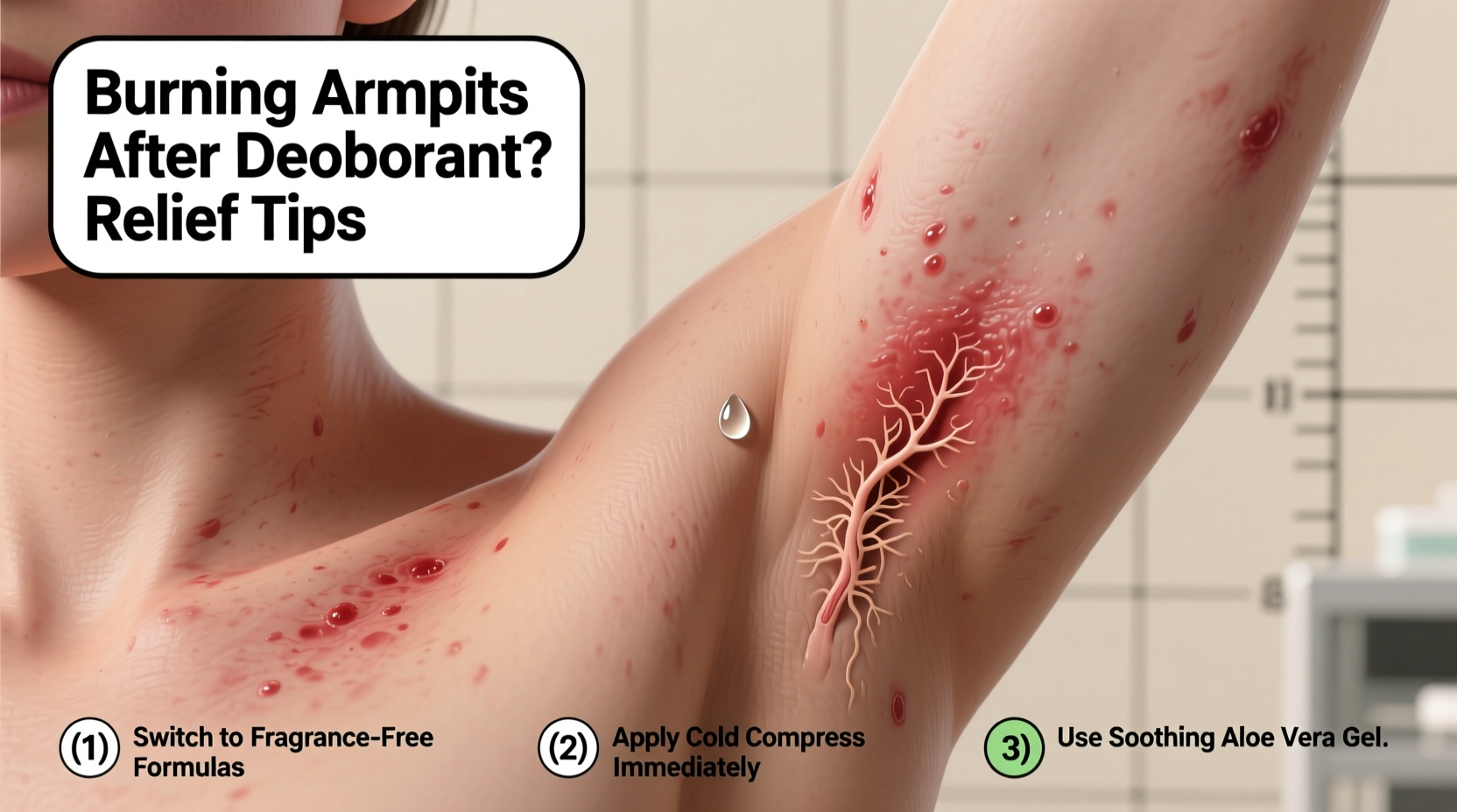 burning armpits after deodorant causes relief tips