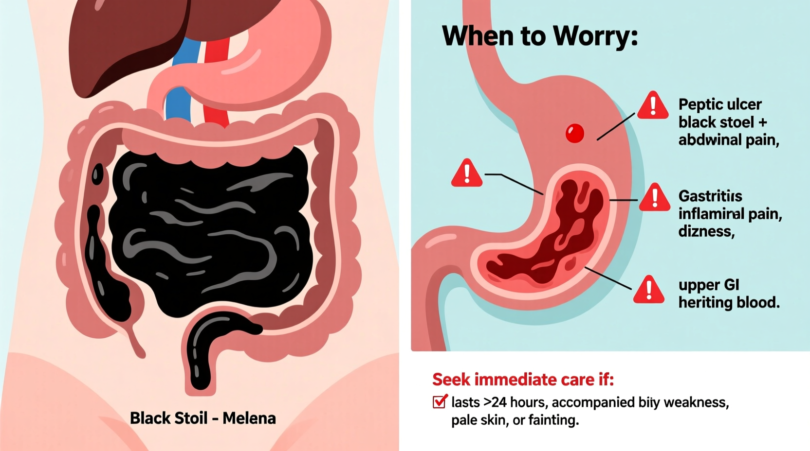 black poop causes when to worry and what it means