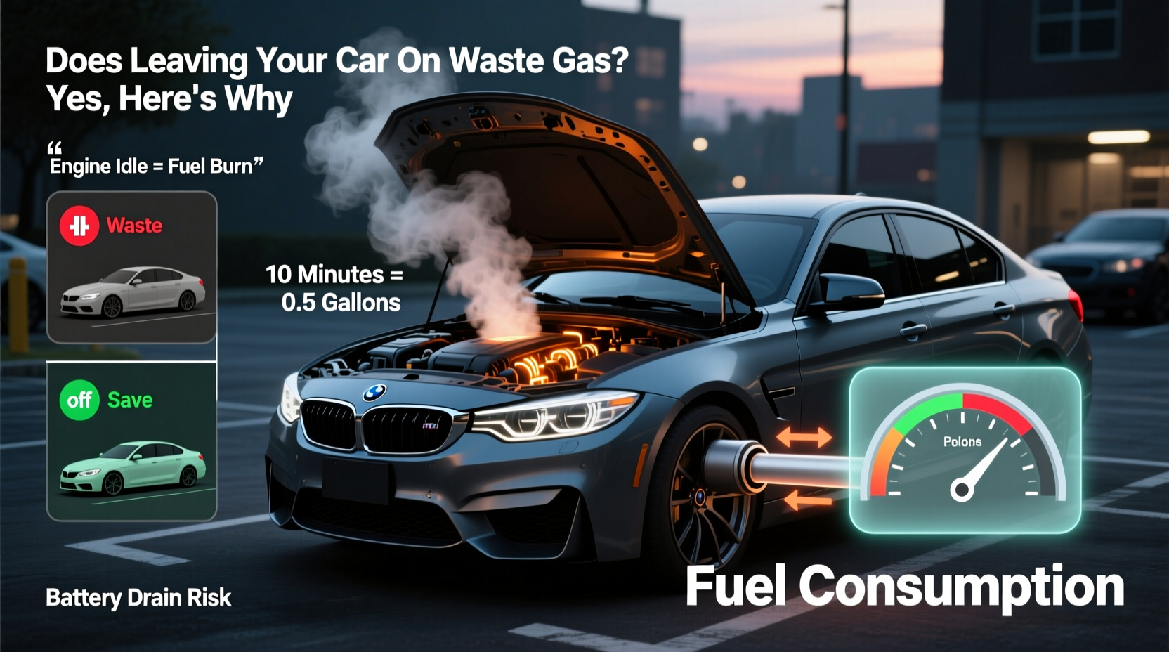 does having your car on waste gas