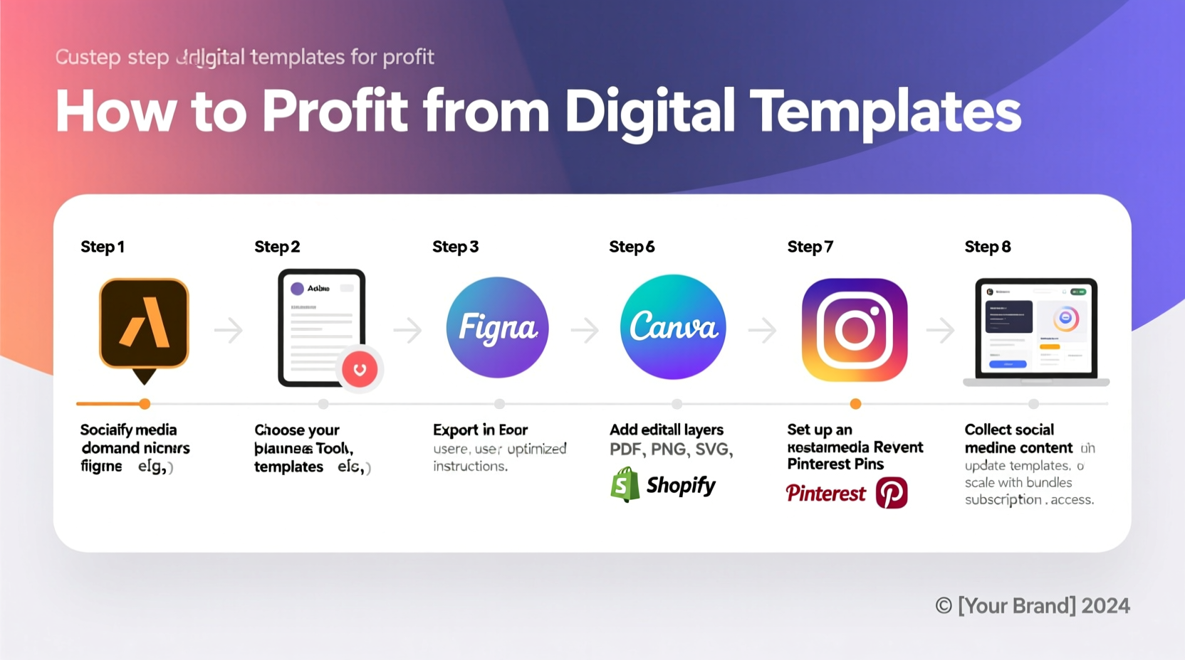 step by step guide to creating and selling custom digital templates for profit