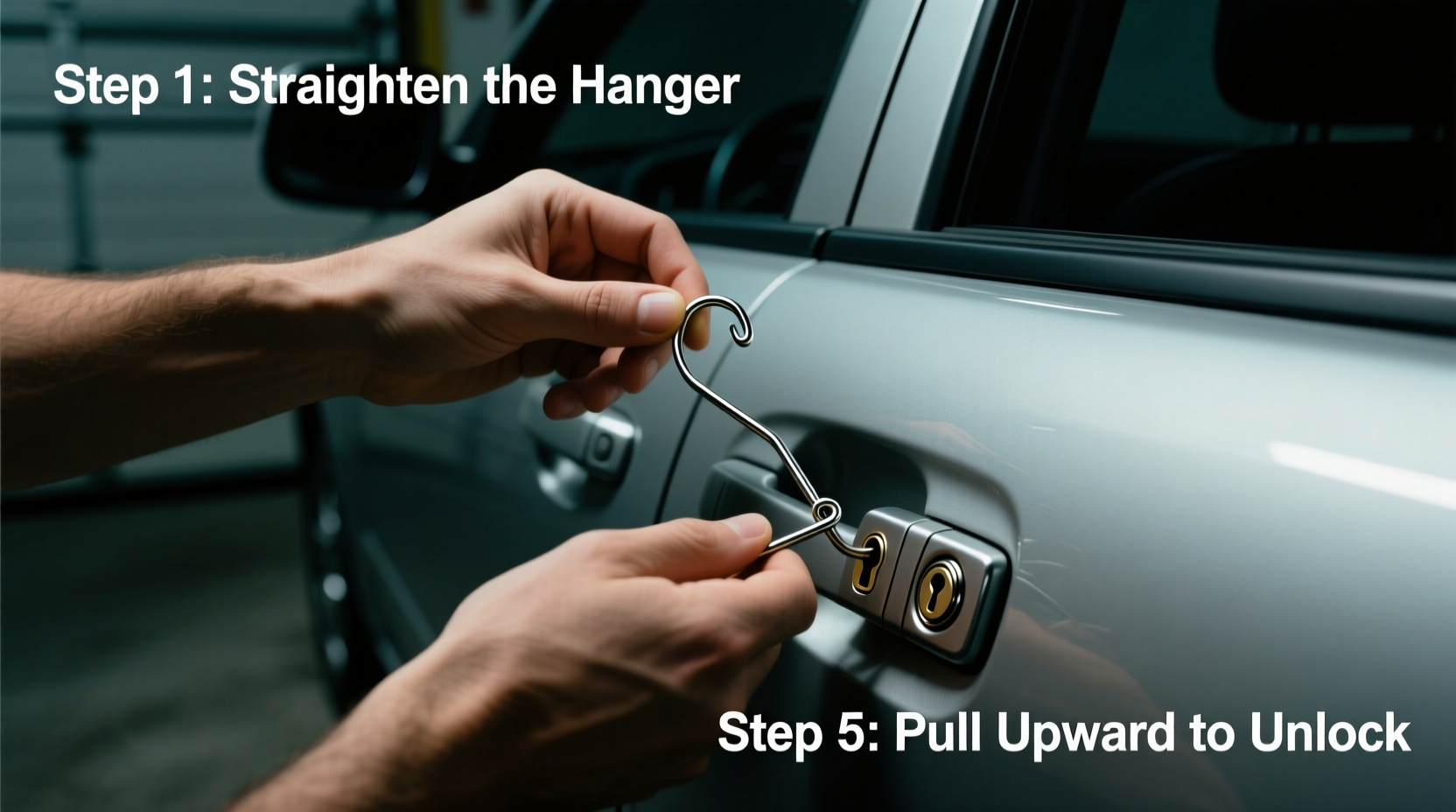 how do you unlock a car with a hanger
