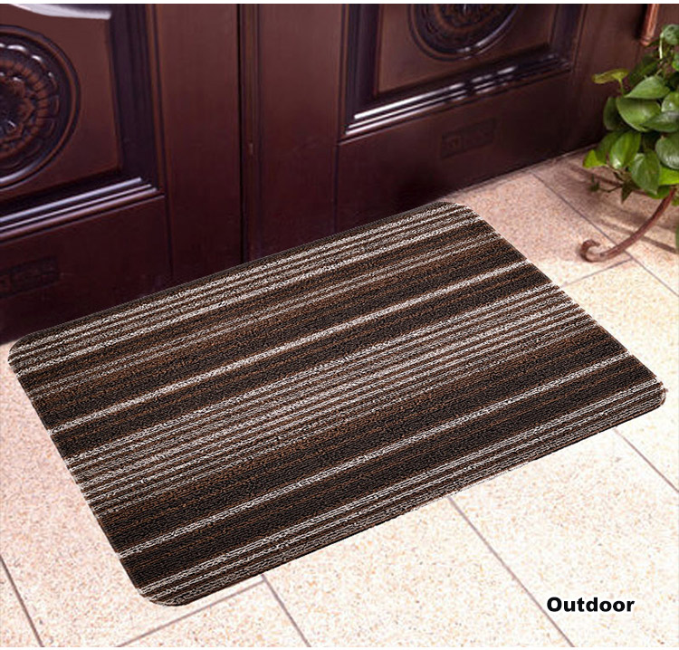 Shinnwa anti slip custom size pvc loop door mat outdoor floor mat