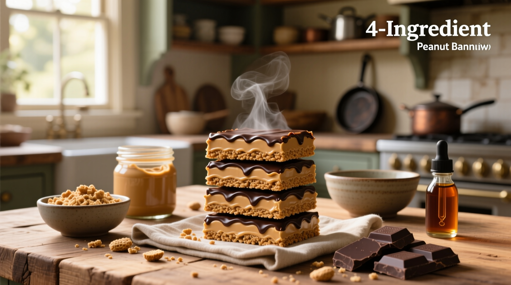 4 ingredient peanut butter bars guide