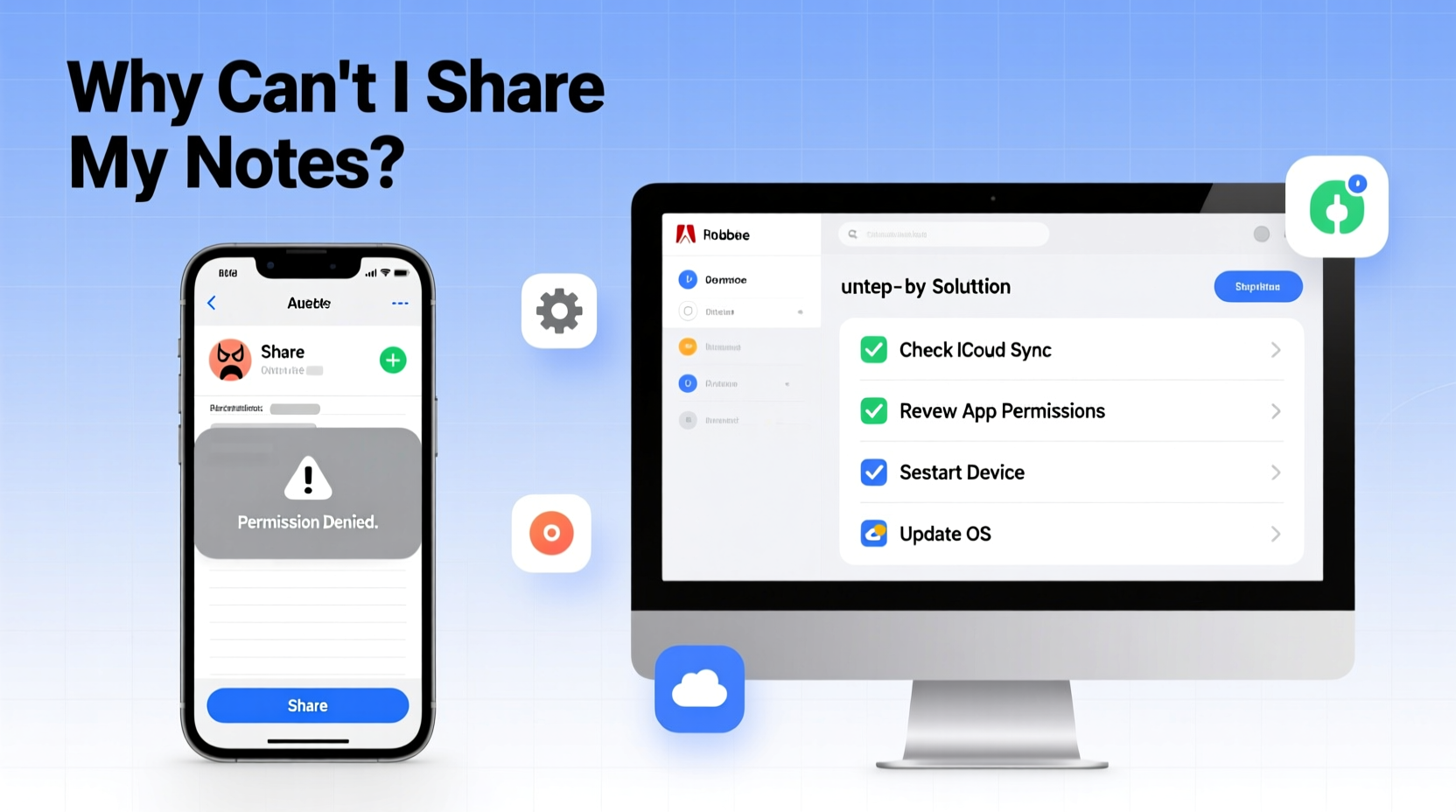 why cant i share my notes troubleshooting guide