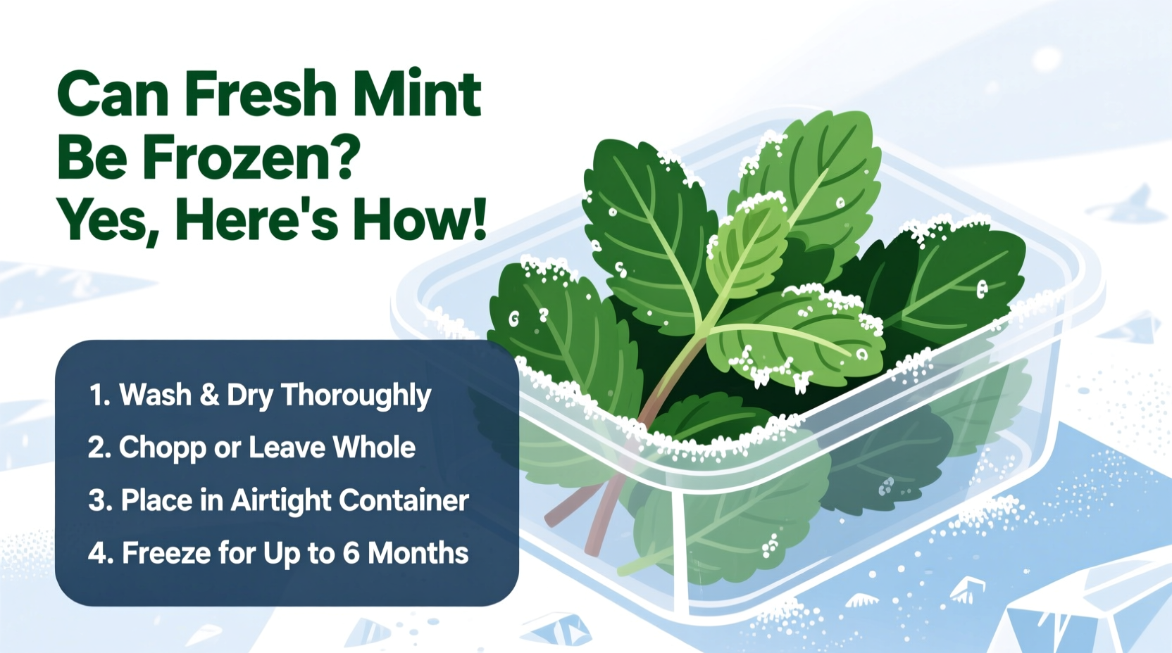 can fresh mint be frozen