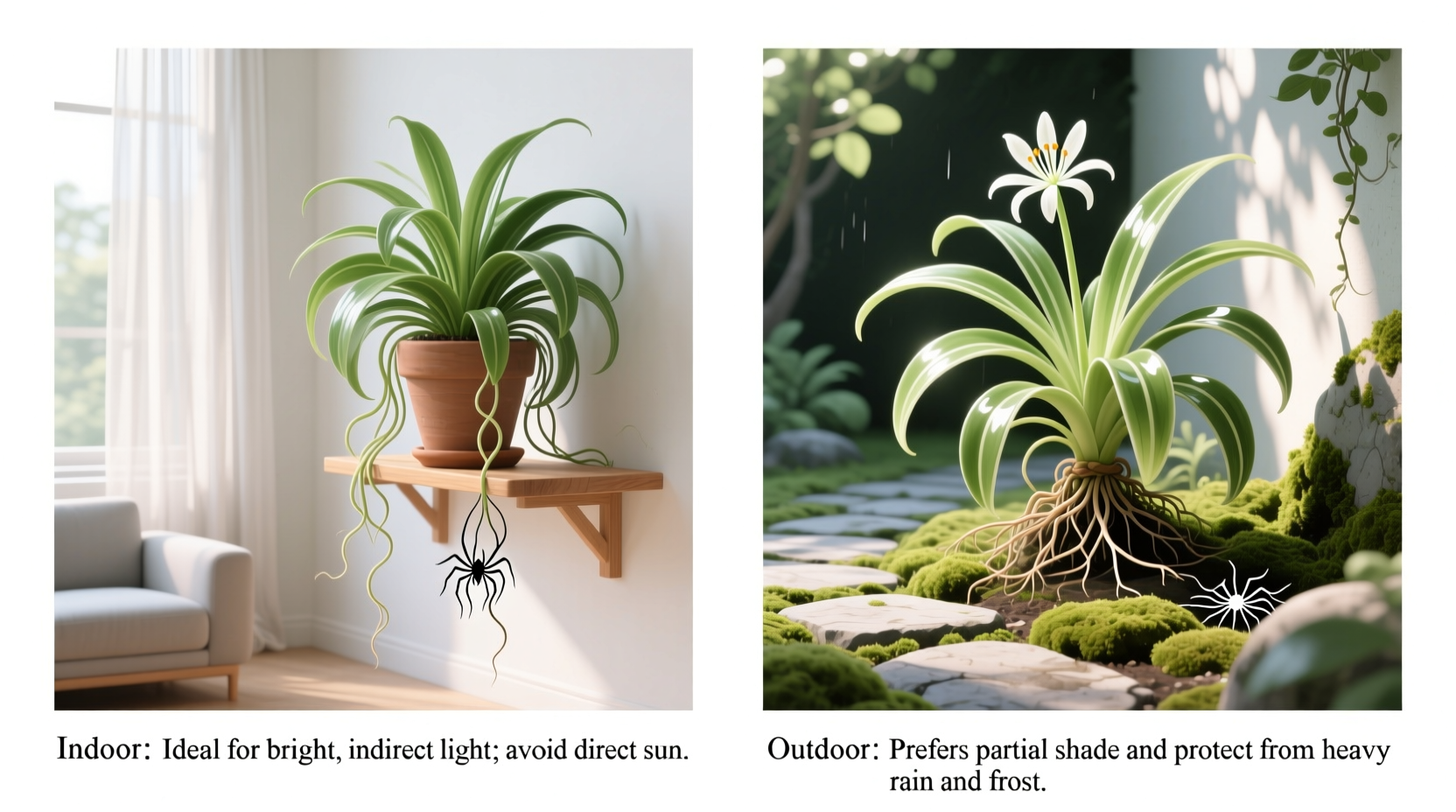 are spider plants indoor or outdoor