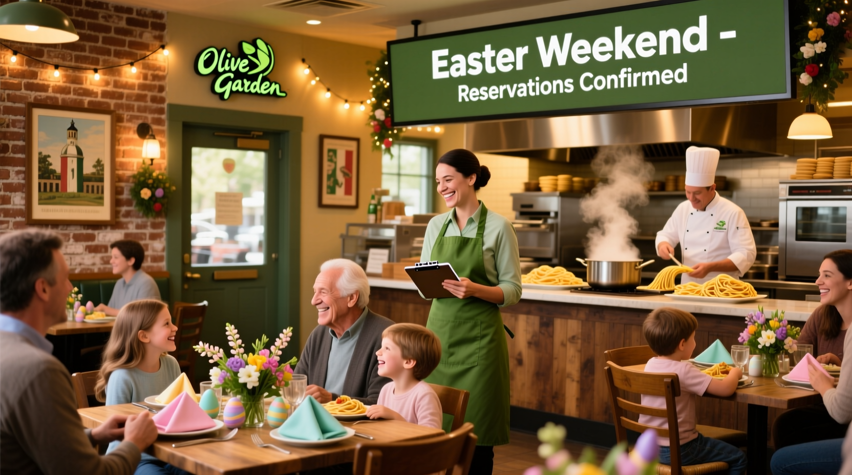 does olive garden take reservation for easter