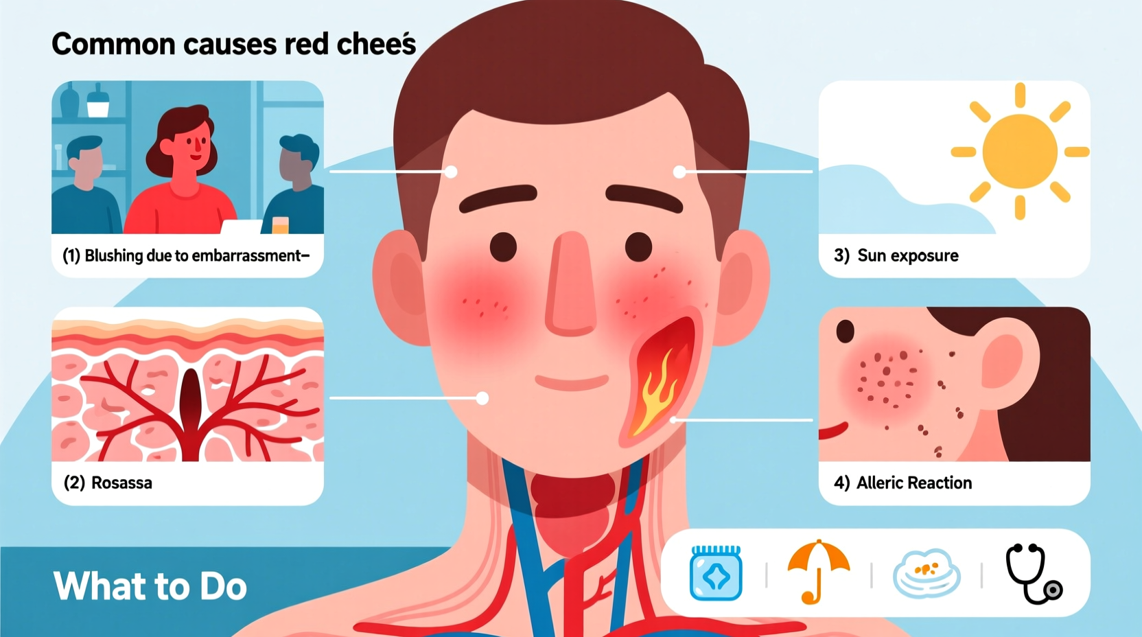 why do i have red cheeks common causes what to do