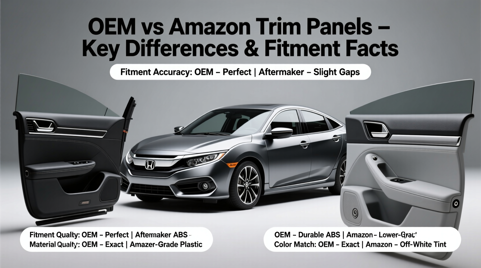 2016 civic oem vs amazon trim