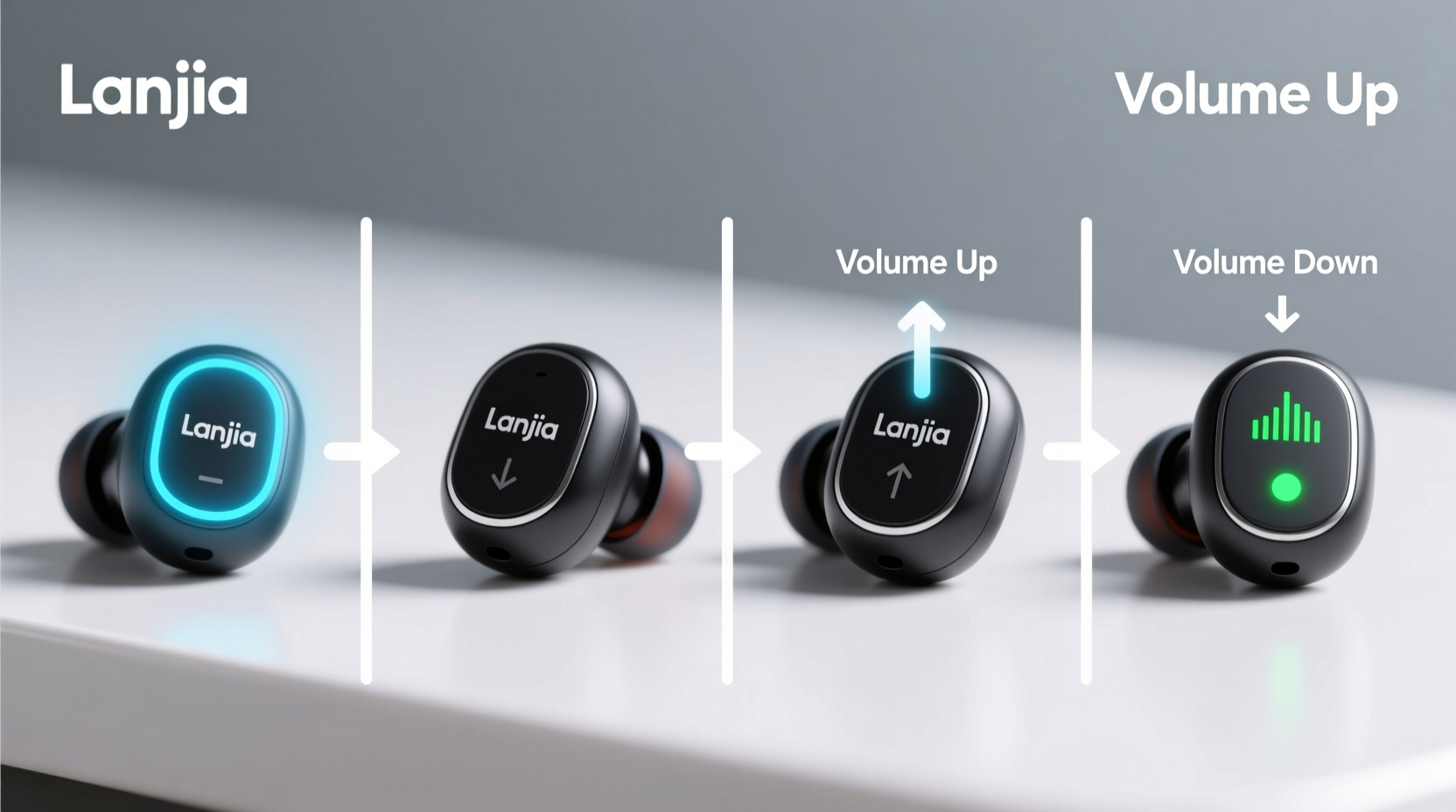 step by step guide to adjusting volume on lanjia wireless earphones easily
