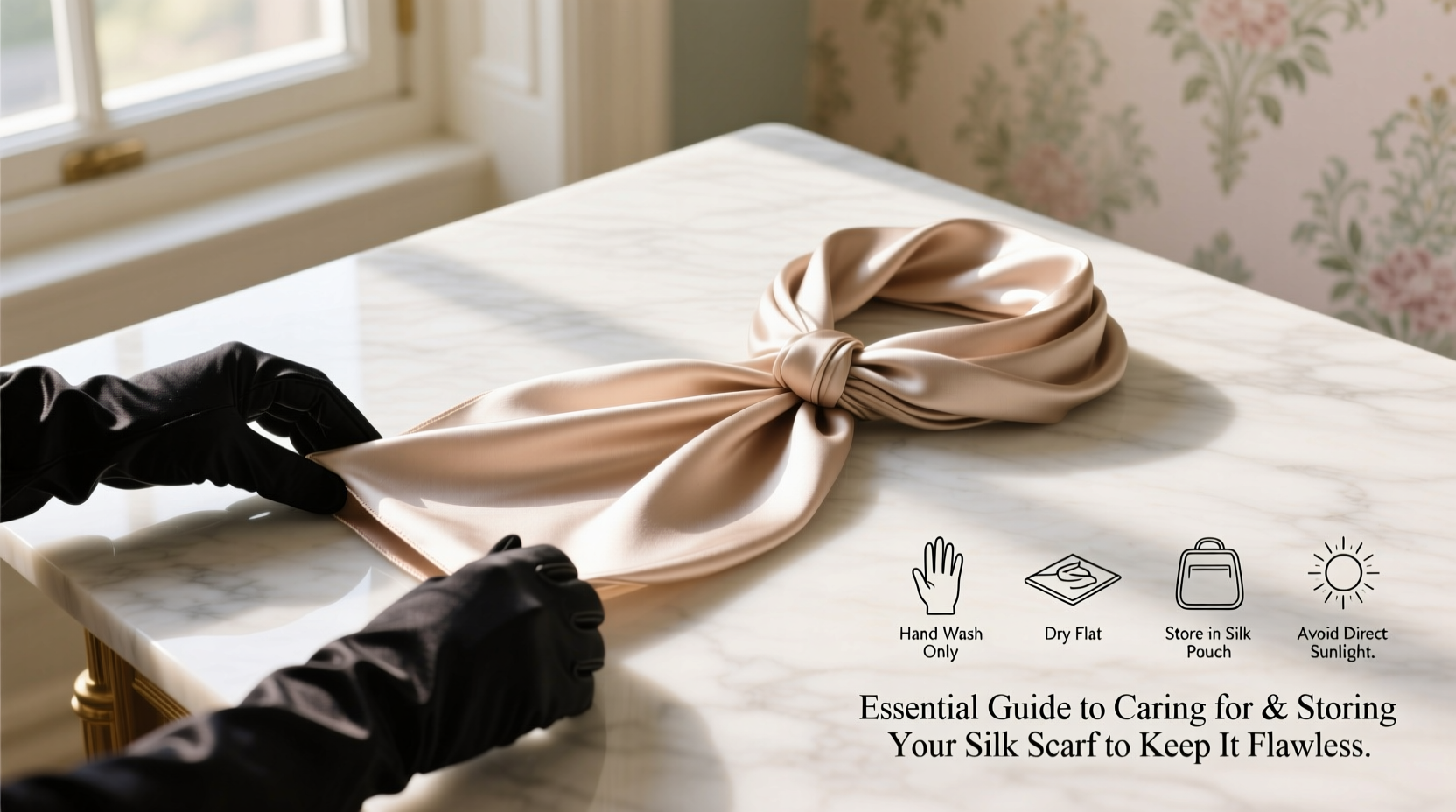 essential guide to caring for and storing your silk scarf to keep it flawless