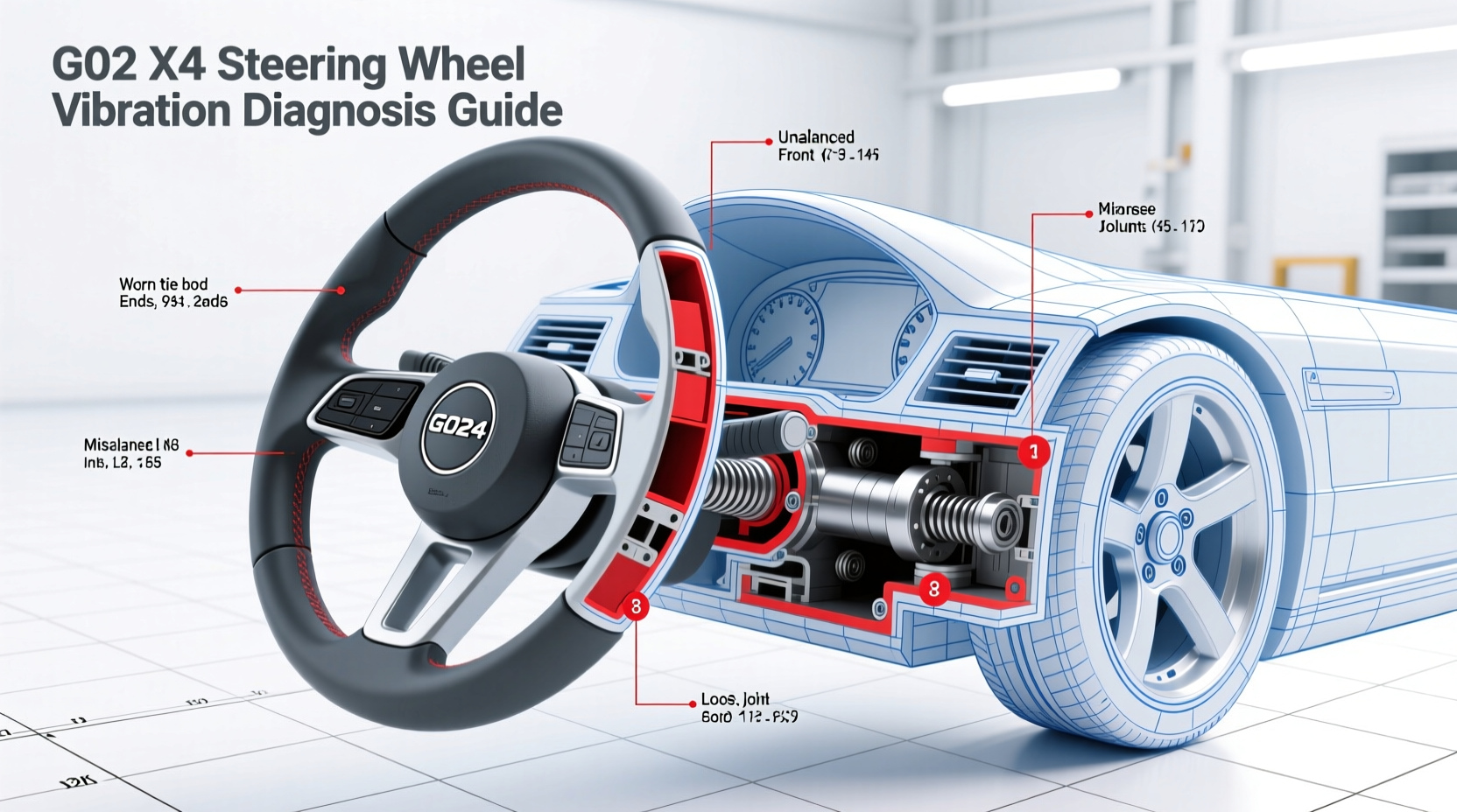 g02 x4 steering wheel vibration diagnosis