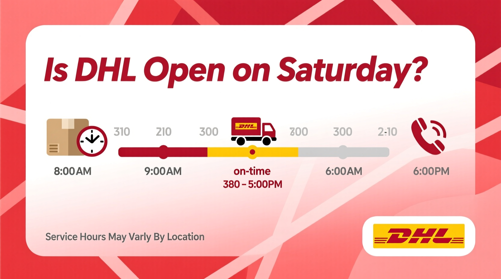 is dhl open on saturday