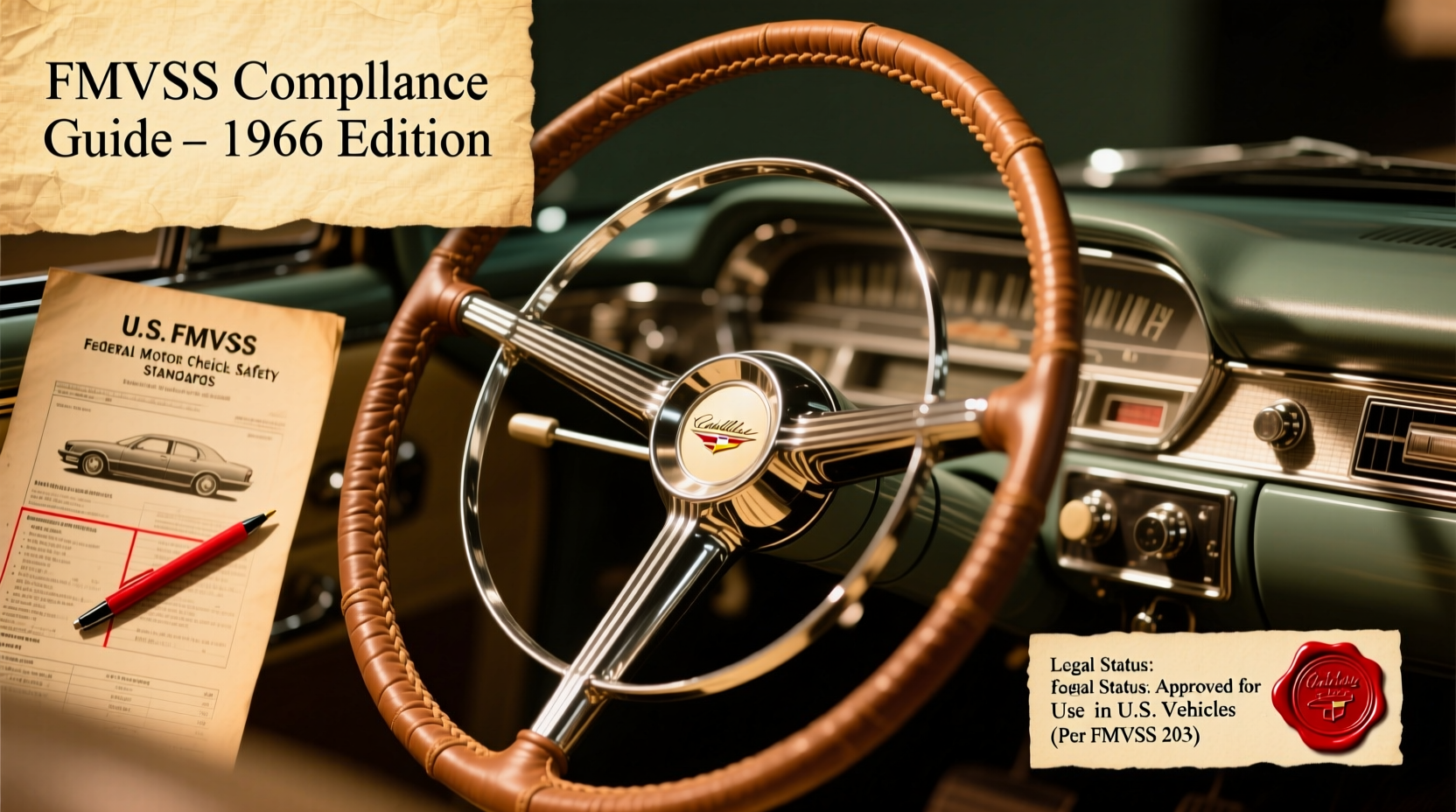 chrome cadillac steering wheel legality