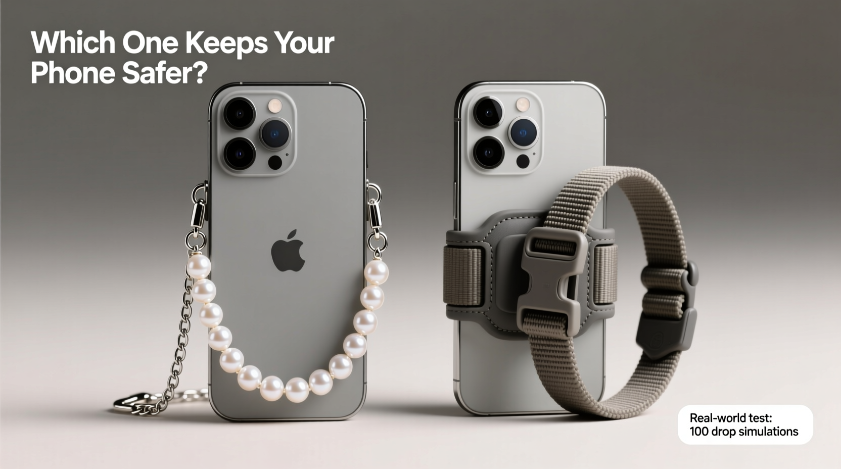 pearl phone chain vs wrist strap which one is actually less likely to let me drop my phone