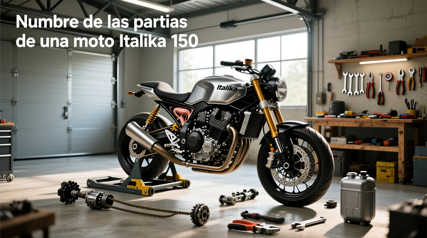 What Are the Names of the Parts of an Italika 150 Motorcycle?