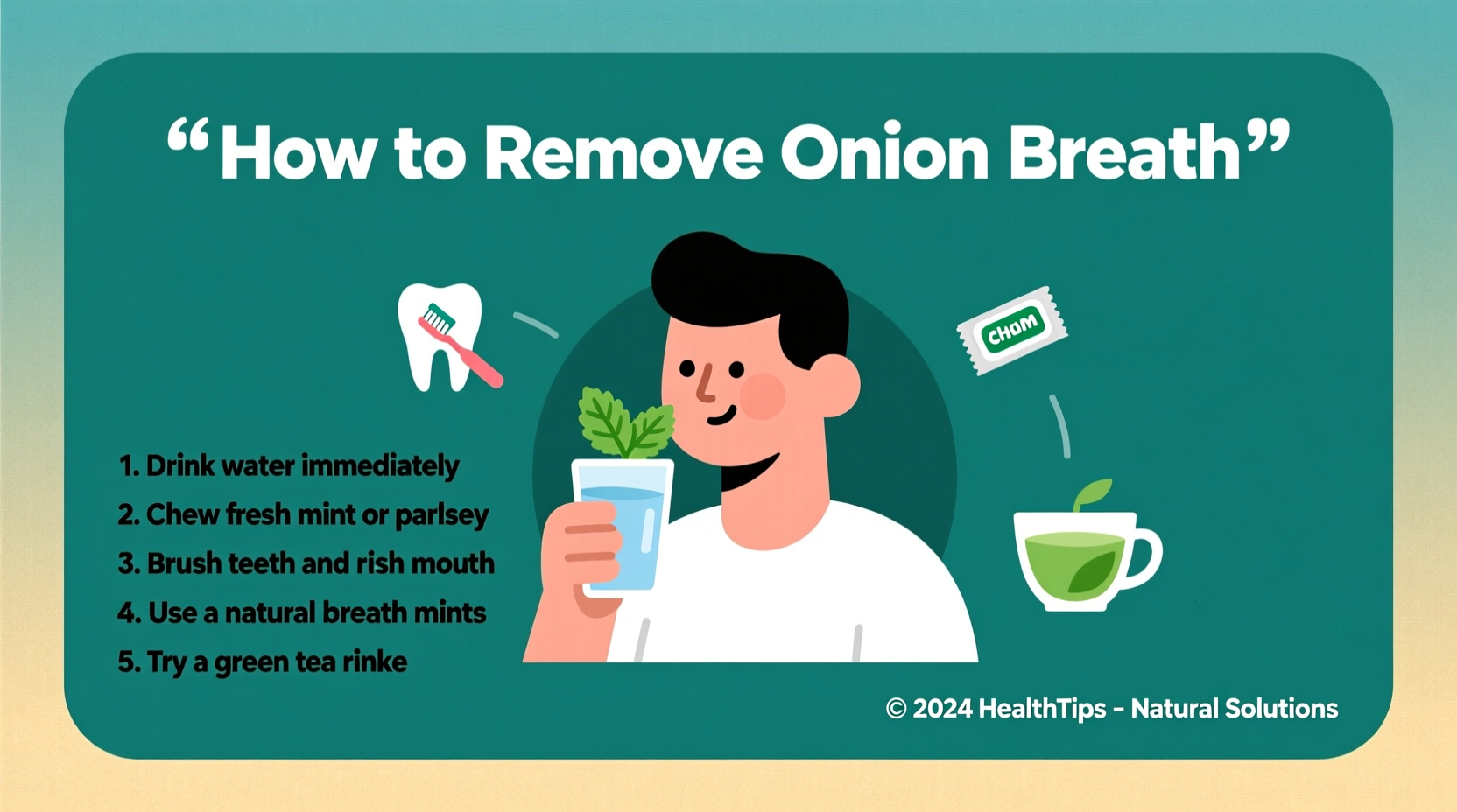 how to remove onion breath